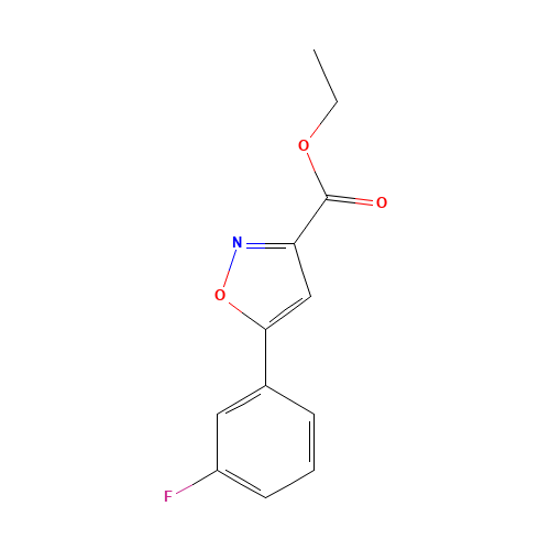 ethyl 5-(3-fluorophenyl)-1,2-oxazole-3-carboxylate (CAS: 371157-14-1) - Chemical Structure and Molecular Formula 