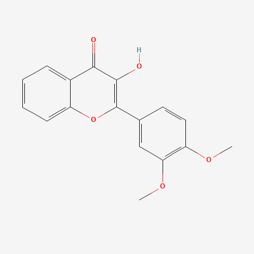 2-(3,4-dimethoxyphenyl)-3-hydroxychromen-4-one (CAS: 6889-80-1) - Chemical Structure and Molecular Formula 