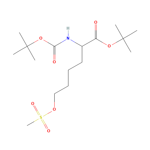 tert-butyl 2-[(2-methylpropan-2-yl)oxycarbonylamino]-6-methylsulfonyloxyhexanoate (CAS: 878905-11-4) - Related Chemical Product