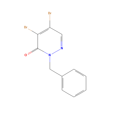 2-benzyl-4,5-dibromopyridazin-3-one (CAS: 134965-39-2) - Chemical Structure and Molecular Formula 
