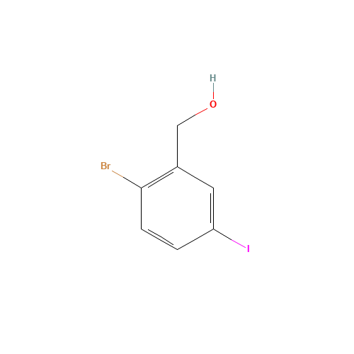 (2-bromo-5-iodophenyl)methanol (CAS: 946525-30-0) - Chemical Structure and Molecular Formula 