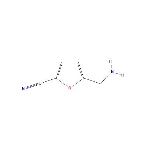 5-(aminomethyl)furan-2-carbonitrile (CAS: 776277-28-2) - Chemical Structure and Molecular Formula 