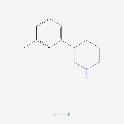 3-(3-methylphenyl)piperidine;hydrochloride chemical structure 3-(3-methylphenyl)piperidine;hydrochloride (CAS: 1184977-99-8) - Chemical Structure and Molecular Formula