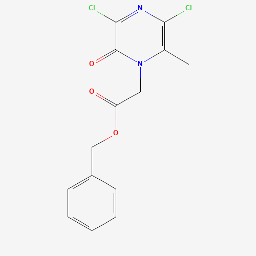 benzyl 2-(3,5-dichloro-2-methyl-6-oxopyrazin-1-yl)acetate (CAS: 199296-26-9) - Chemical Structure and Molecular Formula 
