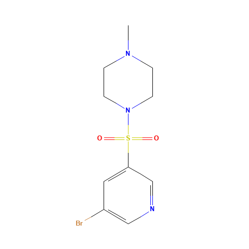 1-(5-bromopyridin-3-yl)sulfonyl-4-methylpiperazine (CAS: 1007212-08-9) - Chemical Structure and Molecular Formula 