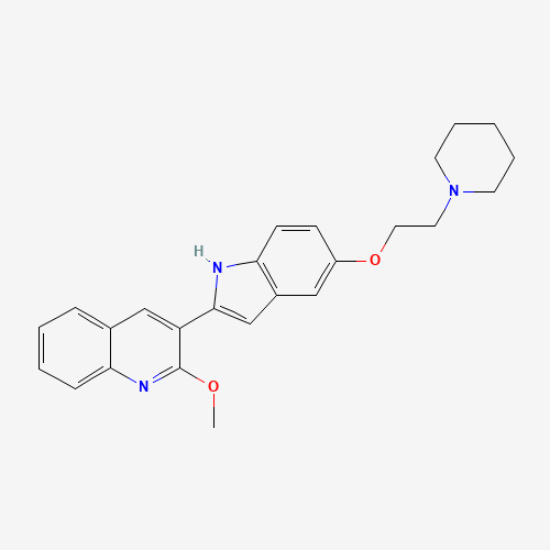 2-methoxy-3-[5-(2-piperidin-1-ylethoxy)-1H-indol-2-yl]quinoline (CAS: 616882-53-2) - Related Chemical Product