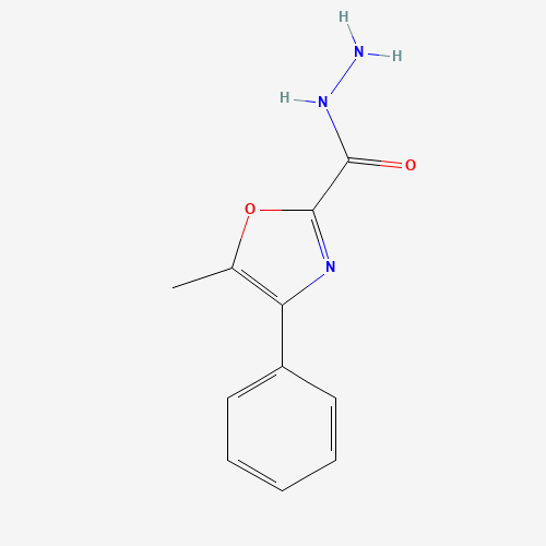 5-methyl-4-phenyl-1,3-oxazole-2-carbohydrazide (CAS: 33123-86-3) - Chemical Structure and Molecular Formula 