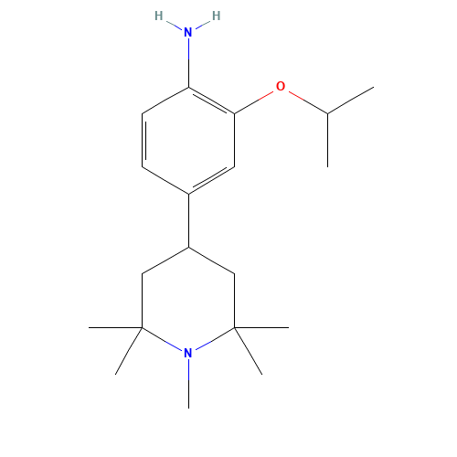 4-(1,2,2,6,6-pentamethylpiperidin-4-yl)-2-propan-2-yloxyaniline (CAS: 1462951-43-4) - Related Chemical Product