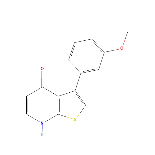 3-(3-methoxyphenyl)-7H-thieno[2,3-b]pyridin-4-one (CAS: 1312594-51-6) - Chemical Structure and Molecular Formula 