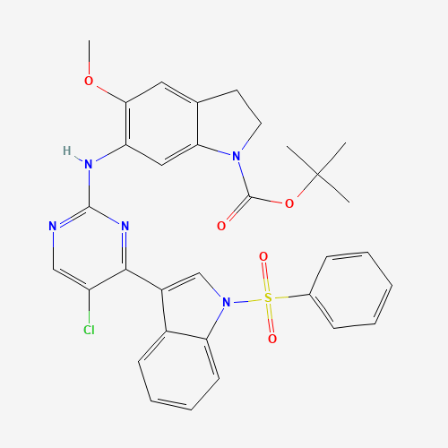 tert-butyl 6-[[4-[1-(benzenesulfonyl)indol-3-yl]-5-chloropyrimidin-2-yl]amino]-5-methoxy-2,3-dihydroindole-1-carboxylate (CAS: 1453199-07-9) - Related Chemical Product