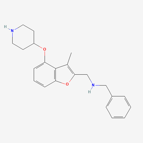 N-[(3-methyl-4-piperidin-4-yloxy-1-benzofuran-2-yl)methyl]-1-phenylmethanamine (CAS: 1443208-00-1) - Related Chemical Product