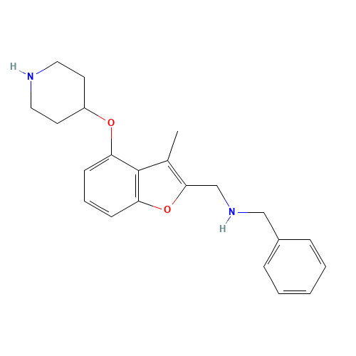 N-[(3-methyl-4-piperidin-4-yloxy-1-benzofuran-2-yl)methyl]-1-phenylmethanamine (CAS: 1443208-00-1) - Related Chemical Product