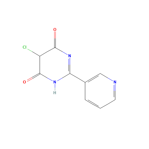 5-chloro-2-pyridin-3-yl-1H-pyrimidine-4,6-dione (CAS: 31774-74-0) - Chemical Structure and Molecular Formula 