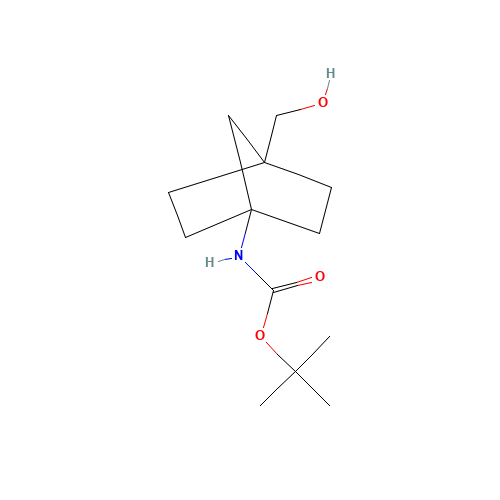 tert-butyl N-[1-(hydroxymethyl)-4-bicyclo[2.2.1]heptanyl]carbamate (CAS: 1417551-43-9) - Chemical Structure and Molecular Formula 