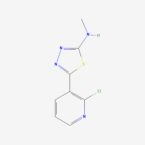 5-(2-chloropyridin-3-yl)-N-methyl-1,3,4-thiadiazol-2-amine (CAS: 1187968-70-2) - Chemical Structure and Molecular Formula 