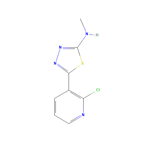 5-(2-chloropyridin-3-yl)-N-methyl-1,3,4-thiadiazol-2-amine (CAS: 1187968-70-2) - Related Chemical Product
