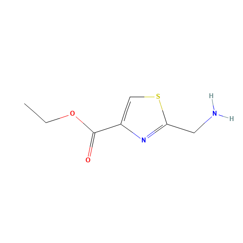 ethyl 2-(aminomethyl)-1,3-thiazole-4-carboxylate (CAS: 91711-96-5) - Chemical Structure and Molecular Formula 