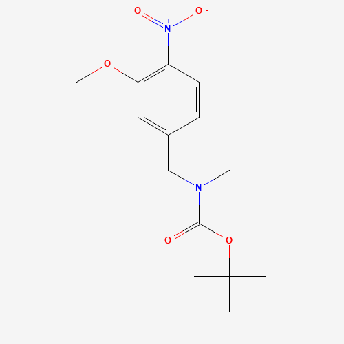 tert-butyl N-[(3-methoxy-4-nitrophenyl)methyl]-N-methylcarbamate (CAS: 457099-61-5) - Chemical Structure and Molecular Formula 