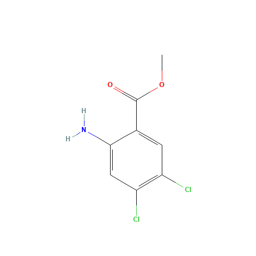methyl 2-amino-4,5-dichlorobenzoate (CAS: 844647-17-2) - Chemical Structure and Molecular Formula 