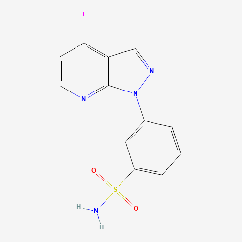 3-(4-iodopyrazolo[3,4-b]pyridin-1-yl)benzenesulfonamide (CAS: 1356054-64-2) - Chemical Structure and Molecular Formula 