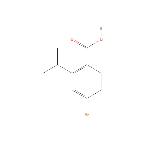 4-bromo-2-propan-2-ylbenzoic acid (CAS: 741698-83-9) - Chemical Structure and Molecular Formula 