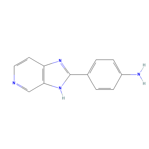 4-(3H-imidazo[4,5-c]pyridin-2-yl)aniline (CAS: 75007-95-3) - Chemical Structure and Molecular Formula 