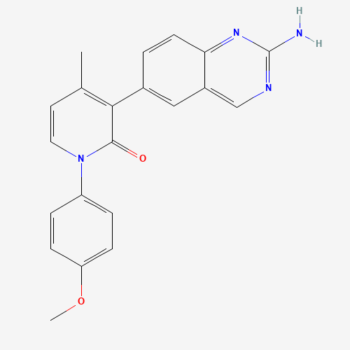 3-(2-aminoquinazolin-6-yl)-1-(4-methoxyphenyl)-4-methylpyridin-2-one (CAS: 1003311-84-9) - Related Chemical Product