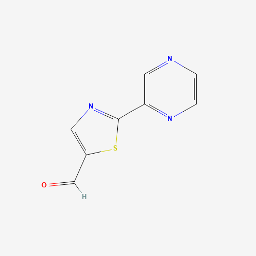 2-pyrazin-2-yl-1,3-thiazole-5-carbaldehyde (CAS: 1250594-09-2) - Chemical Structure and Molecular Formula 
