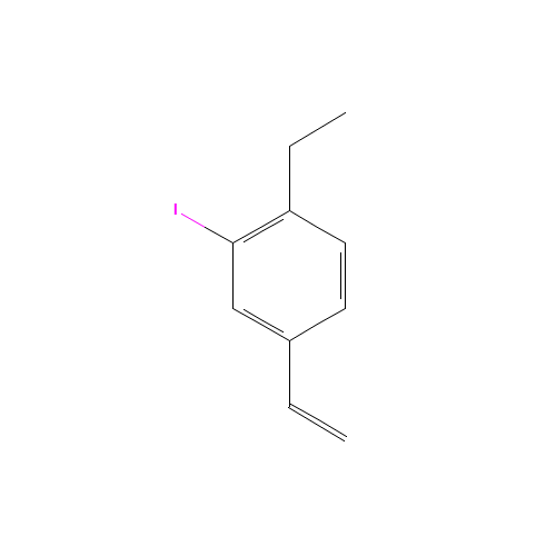 4-ethenyl-1-ethyl-2-iodobenzene (CAS: 1374134-29-8) - Chemical Structure and Molecular Formula 
