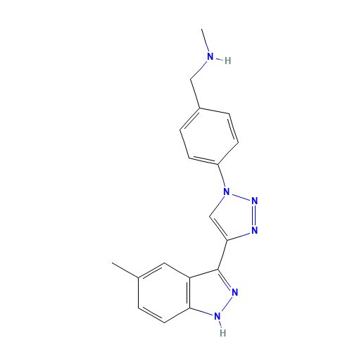 N-methyl-1-[4-[4-(5-methyl-1H-indazol-3-yl)triazol-1-yl]phenyl]methanamine (CAS: 1383702-23-5) - Related Chemical Product