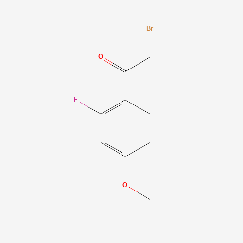 2-bromo-1-(2-fluoro-4-methoxyphenyl)ethanone (CAS: 157014-35-2) - Chemical Structure and Molecular Formula 