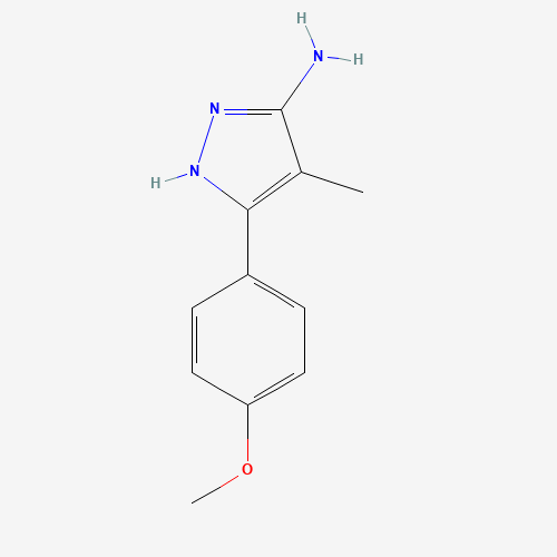 5-(4-methoxyphenyl)-4-methyl-1H-pyrazol-3-amine (CAS: 948883-41-8) - Chemical Structure and Molecular Formula 