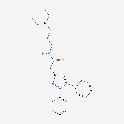 N-[3-(diethylamino)propyl]-2-(3,4-diphenylpyrazol-1-yl)acetamide (CAS: 120982-59-4) - Related Chemical Product