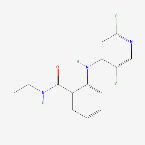 2-[(2,5-dichloropyridin-4-yl)amino]-N-ethylbenzamide (CAS: 1224888-24-7) - Chemical Structure and Molecular Formula 