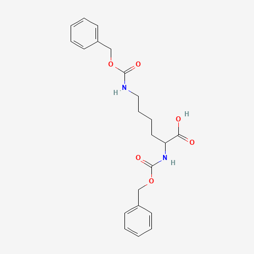2,6-bis(phenylmethoxycarbonylamino)hexanoic acid (CAS: 55592-85-3) - Chemical Structure and Molecular Formula 