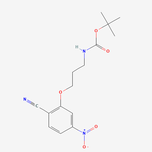tert-butyl N-[3-(2-cyano-5-nitrophenoxy)propyl]carbamate (CAS: 1356009-19-2) - Chemical Structure and Molecular Formula 