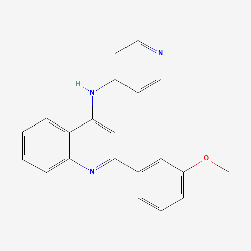 2-(3-methoxyphenyl)-N-pyridin-4-ylquinolin-4-amine (CAS: 1303557-09-6) - Chemical Structure and Molecular Formula 