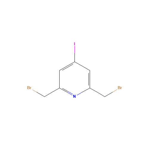 2,6-bis(bromomethyl)-4-iodopyridine (CAS: 106967-33-3) - Chemical Structure and Molecular Formula 