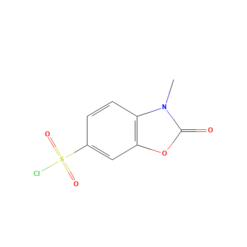 3-methyl-2-oxo-1,3-benzoxazole-6-sulfonyl chloride (CAS: 62522-63-8) - Chemical Structure and Molecular Formula 