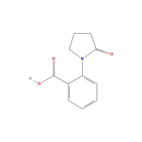 2-(2-oxopyrrolidin-1-yl)benzoic acid (CAS: 41790-73-2) - Chemical Structure and Molecular Formula 