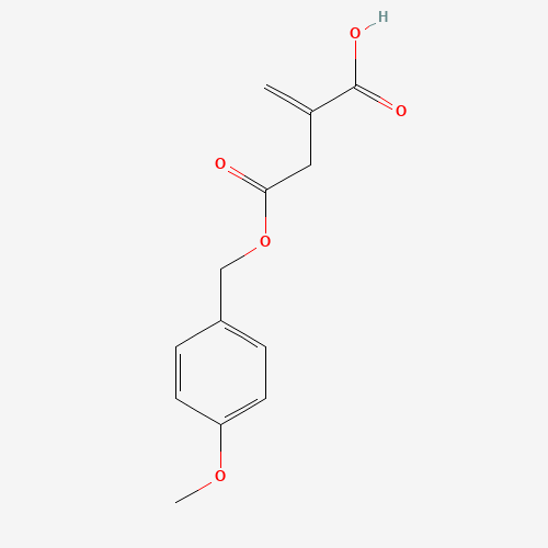 4-[(4-methoxyphenyl)methoxy]-2-methylidene-4-oxobutanoic acid (CAS: 60427-77-2) - Chemical Structure and Molecular Formula 