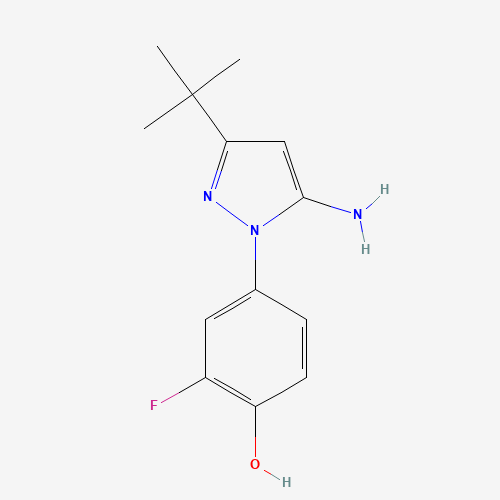 4-(5-amino-3-tert-butylpyrazol-1-yl)-2-fluorophenol (CAS: 1344738-08-4) - Related Chemical Product