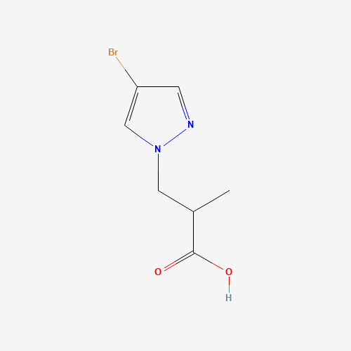3-(4-bromopyrazol-1-yl)-2-methylpropanoic acid (CAS: 925607-95-0) - Chemical Structure and Molecular Formula 
