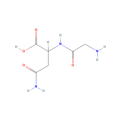 4-amino-2-[(2-aminoacetyl)amino]-4-oxobutanoic acid (CAS: 32729-21-8) - Chemical Structure and Molecular Formula 