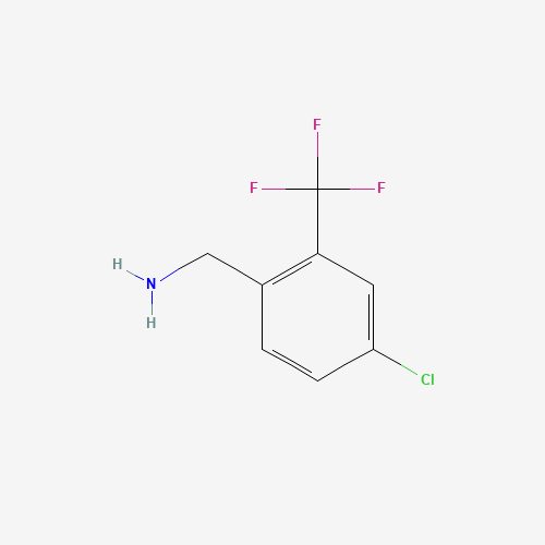 [4-chloro-2-(trifluoromethyl)phenyl]methanamine (CAS: 771583-81-4) - Chemical Structure and Molecular Formula 