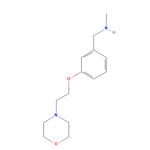 N-methyl-1-[3-(2-morpholin-4-ylethoxy)phenyl]methanamine (CAS: 857284-10-7) - Chemical Structure and Molecular Formula 