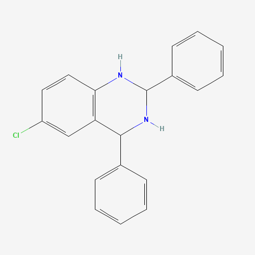 6-chloro-2,4-diphenyl-1,2,3,4-tetrahydroquinazoline (CAS: 84570-94-5) - Chemical Structure and Molecular Formula 