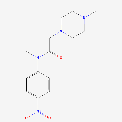 N-methyl-2-(4-methylpiperazin-1-yl)-N-(4-nitrophenyl)acetamide (CAS: 1139453-98-7) - Chemical Structure and Molecular Formula 