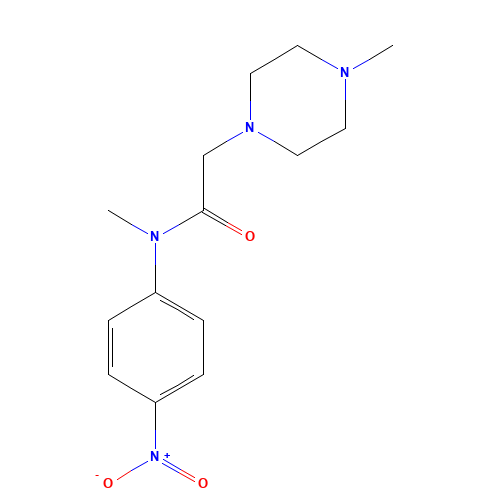 N-methyl-2-(4-methylpiperazin-1-yl)-N-(4-nitrophenyl)acetamide (CAS: 1139453-98-7) - Chemical Structure and Molecular Formula 