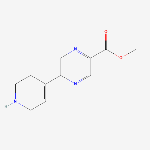 methyl 5-(1,2,3,6-tetrahydropyridin-4-yl)pyrazine-2-carboxylate (CAS: 1035271-51-2) - Chemical Structure and Molecular Formula 